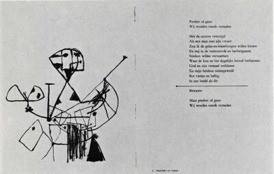 Twee pagina's uit "Paal en Perk", Taal, Beeld