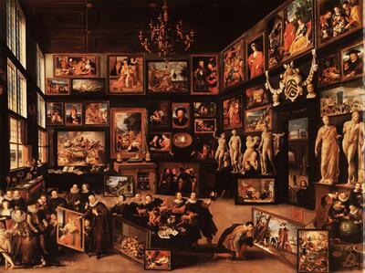 Willem van Haecht (1593-1637), De kunstkamer van Cornelis van der Geest. Habsburg