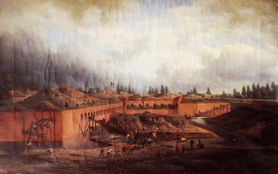 Guillaume Graty (1822-1885). Bouw van het fort te Borsbeek. Ruïnes, Monumenten