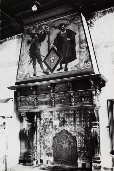 Het interieur van de woning van Flori Van Acker (1858-1940). Kunstenaarsateliers