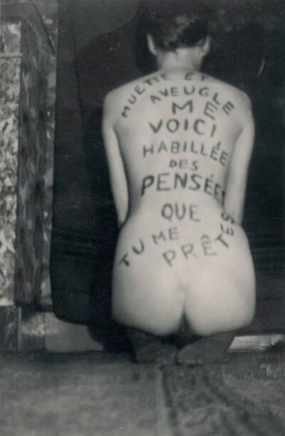 Marcel Mariën, Muette et aveugle, me voici habillée des pensées que tu me prêtes, ca 1940-1945