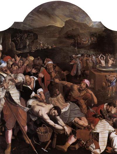 Ambrosius Francken, De marteling van de HH. Crispinus en Crispinianus, schilderkunst na de val van Antwerpen