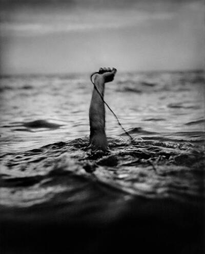 Stephan Vanfleteren, PRESENT, Selfportrait, Northsea, 2003 