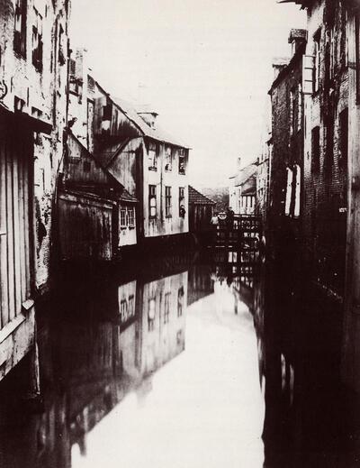 Louis Ghémar (1819-1873), De Zenne en de molen Borgval, 1867. Fotografie