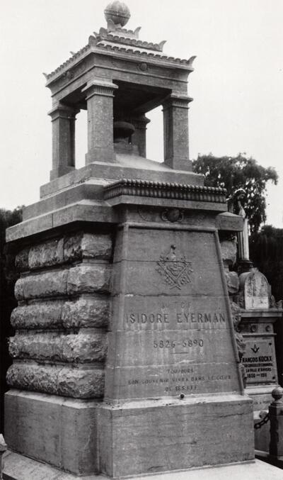 A.D. Samyn, Het graf van Isidore Eyerman. Grafmonument