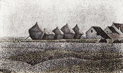 Alfred William Finch (Brussel 1854 - Helsinki 1930). Hooioppers, 1889. Vlaams Impressionisme