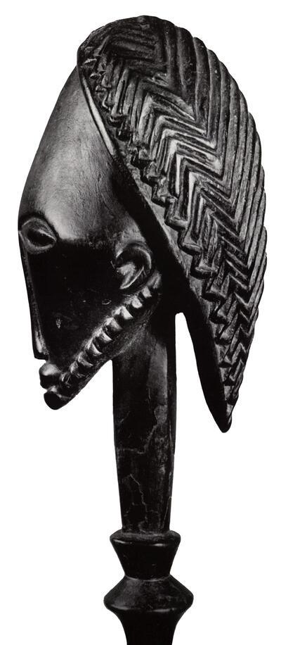 Hoofdmansstaf. Bembe, Zaïre. Afrika