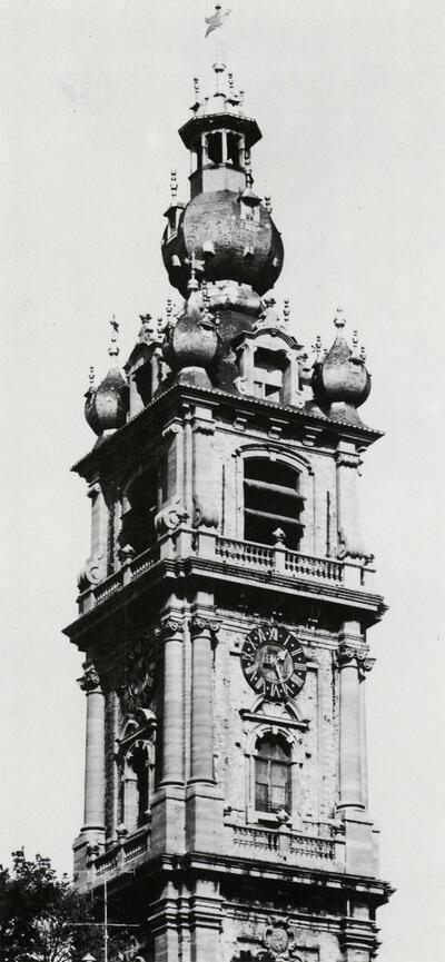 Louis Ledoux (1616-1667). Het belfort, Square du château, Mons. 1661-1669. Barokarchitectuur