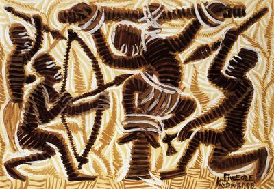 Mwenze Kibwanga, Kruisiging. 1955. Afrika