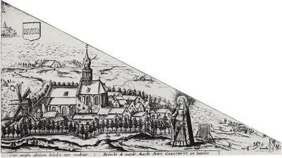 Anoniem Graveur. Bedevaartvaantje. Prent, prentkunst