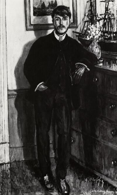 Auguste Oleffe (1867-1931). Portret van Rik Wouters. 1910. Hypocrisie en ijdelheid in het profane portret.