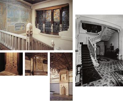 Jozef de Lange (architect). Henri Verbuecken (decorateur) (1848-1927). Salons De Laet, Lamorinièrestraat 240, Antwerpen. 1913. Een straat volgens de regelen der kunst.