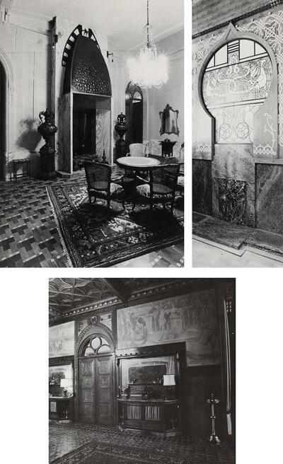 Jozef de Lange (architect). Henri Verbuecken (decorateur) (1848-1927). Salons De Laet, Lamorinièrestraat 240, Antwerpen. 1913. Een straat volgens de regelen der kunst.