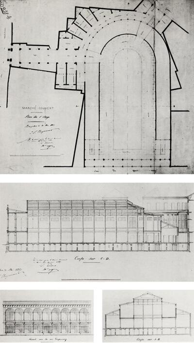 Magdalenamarkt, Brussel. 1847. Jean-Pierre Cluysenaer