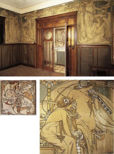 Paul Cauchie (1875-1952). Eigen woonhuis, Frankenstraat 5, Etterbeek. 1905. Een straat volgens de regelen der kunst.