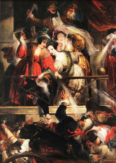Antoine Wiertz. Carnaval te Rome. 1835.  Wiertzmuseum, Brussel