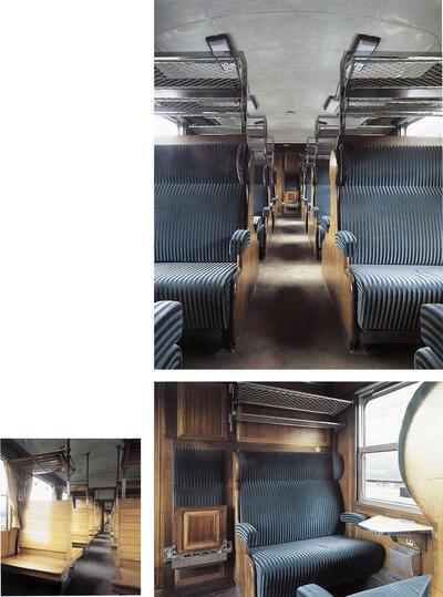 Henry van de Velde (Antwerpen 1863- Agerl bij Zürich 1957). Perspectiefopname van een treininterieur. De wereld van trein en station.