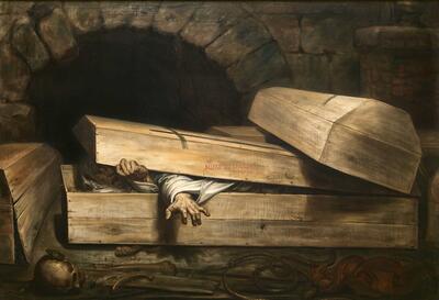 Antoine Wiertz. Levend begraven. 1854. Wiertzmuseum, Brussel