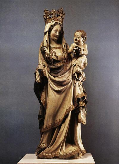 Madonna. Brugge, laatste kwart 14e eeuw. Museum Mayer van den Bergh, Antwerpen