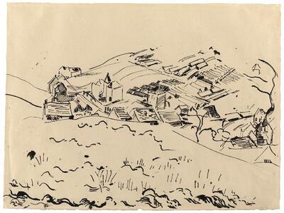Rik Wouters (1882-1916). Landschap. Dorpslandschap.