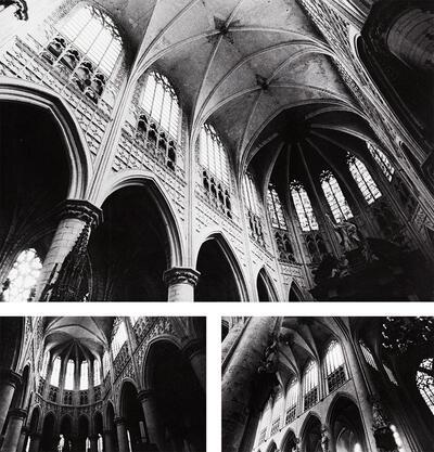 St.-Rombouts­kathedraal te Mechelen.  St.-Gummaruskerk te Lier. De middenbeuk en het transept van de St.-Sulpiliuskerk te Diest. Gotisch bouwen in Brabant.