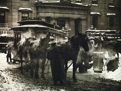 Alfred Stieglitz (1864-1946). The terminal. 1893. Fotografie en plastische kunsten