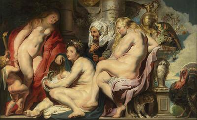 Jacob Jordaens. De dochters van Cecrops vinden het slangekind Erichtonius. 1617.