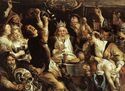 Jacob Jordaens. De koning drinkt. 1638