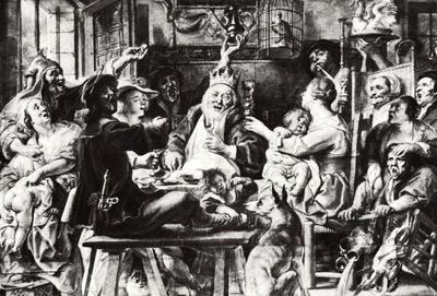Jacob Jordaens. De koning drinkt. 1640