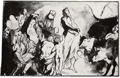 Jacob Jordaens. Mozes slaat water uit de rots.