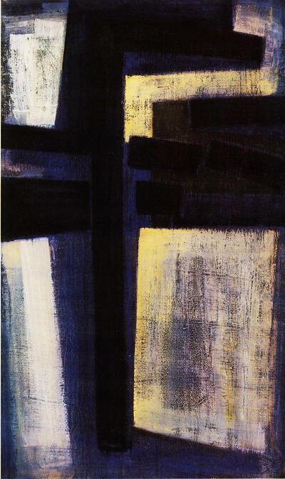 Antoine Mortier (1908-1999). Rigueur bleue. 1954. Taptoe