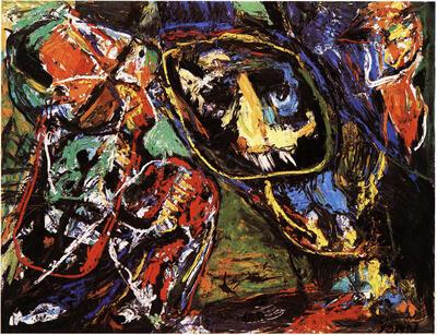 Asger Jorn {1914-1973). Verlust der Mitte. 1958. Taptoe