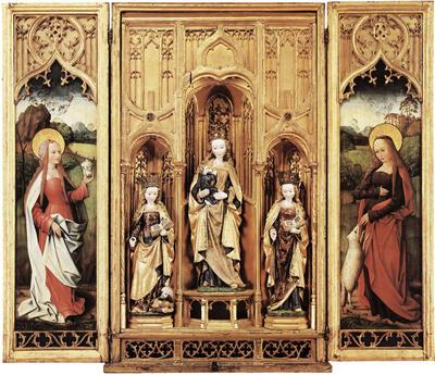 Beeldenretabel. Mechelen, ca. 1500.