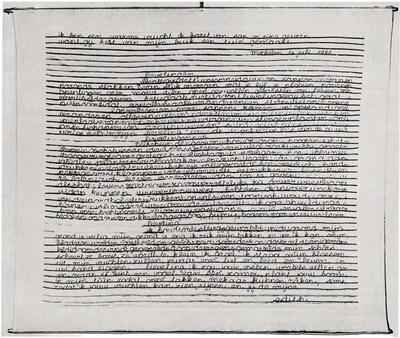 Edith van Driessche (1932-2015). Brief. 1976. Textielkunst