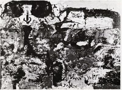 Groepswerk van Asger Jorn, Rumney, Maurice Wyckaert en Yves. Taptoe