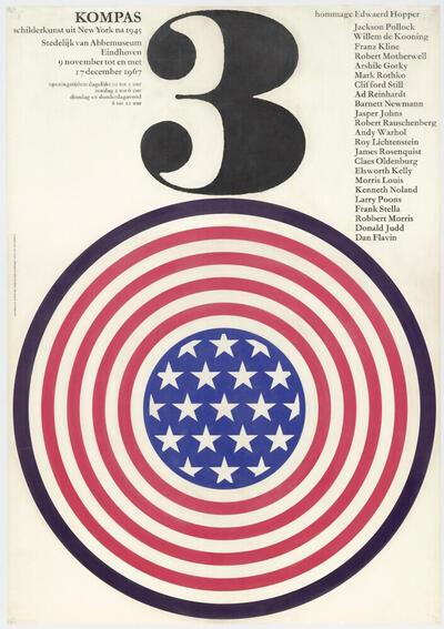 Jan van Toorn, Affiche tentoonstelling Kompas 3, 1967