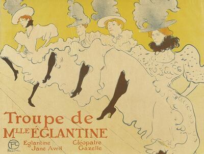Henri de Toulouse Lautrec, 'La troupe de Mlle. Eglantine', Cabaretaffiche, 1896,