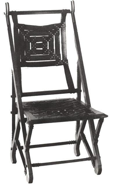 Paul Hankar. Zetel uit het Huis Wolfers, Terhulpen. ca. 1900. Art Nouveau
