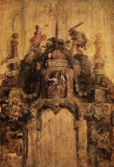 Peter Paul Rubens (1577-1640). De ereboog van de Munt. 1634. Stadsversiering