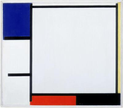 Piet Mondriaan, Compositie met rood, geel en blauw, 1927,  Struycken