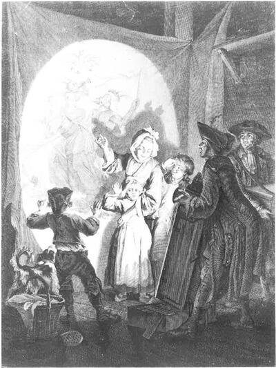 De toverlantaarn. Parijs, ca. 1780. Laterna Magica