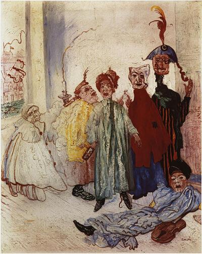 James Ensor, Zonderlinge maskers, 1892, Etienne Elias