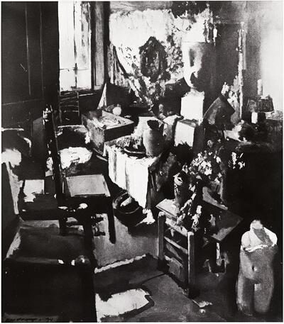Kees Verwey, Atelierinterieur, 1974, Har Sanders