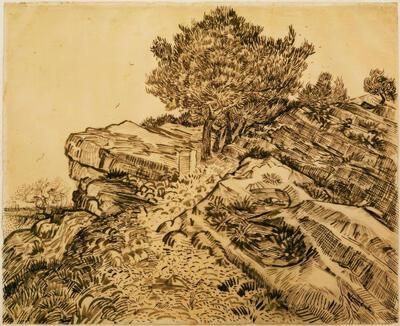Vincent van Gogh, De rots, juli 1888. Har Sanders