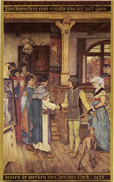 Albrecht en Juliaan de Vriendt, Muurschilderingen in de Gotische Zaal van het Stadhuis, Brugge, 1895-1905,