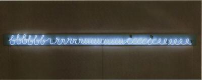 Bruce Nauman, My first name as though it were written on the surface of the moon , 1968