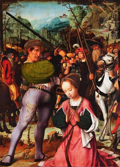 Jan Provost, de marteling van de Heilige Catharina, 1515