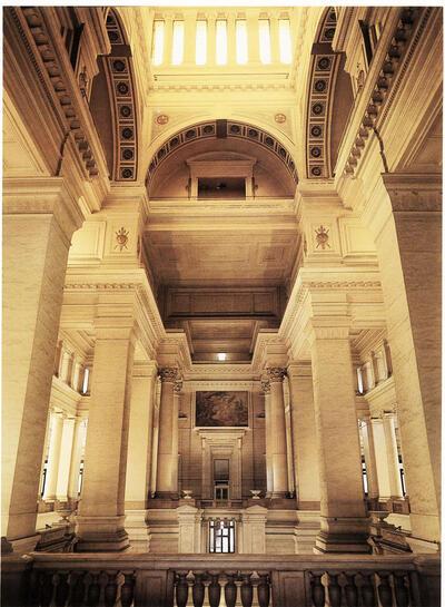 Jozef Poelaert Justitiepaleis, interieur, Brussel