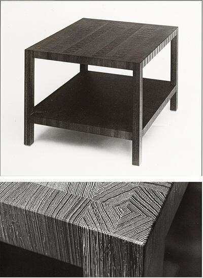 Jules Wabbes, Lage tafel, 1958, kops massief Wengéhout, Emiel Veranneman