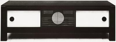 Pieter de Bruyne, Kast met glazen midden­deel, 1969, Emiel Veranneman